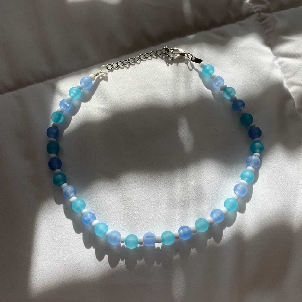 homemade beach vibes choker necklace